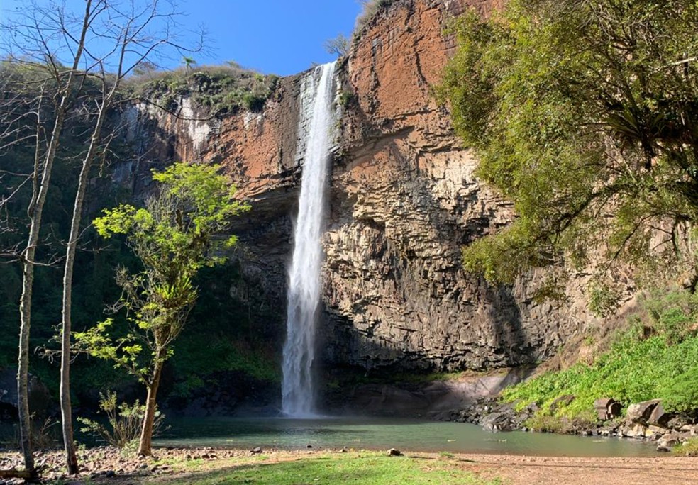 Cascata do Chuvisqueiro, em Riozinho — Foto: Fabiano Furtado/Arquivo pessoal