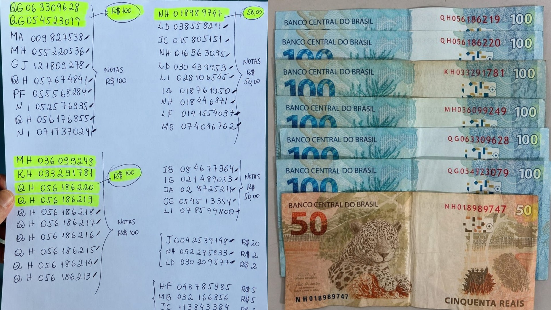 Patrão anota números de série de cédulas após desconfiar de furto e diarista é presa em MG