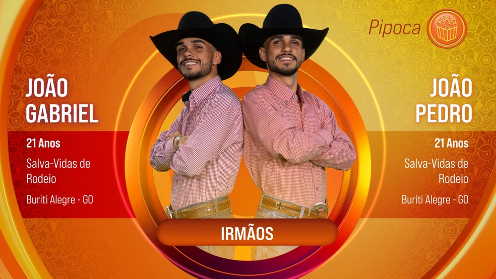 João Gabriel e João Pedro, participantes do 'BBB 25' — Foto: Divulgação