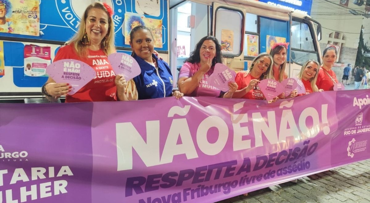 Bloco 'Não é Não' reforça campanha contra a violência à mulher ao Carnaval de Nova Friburgo