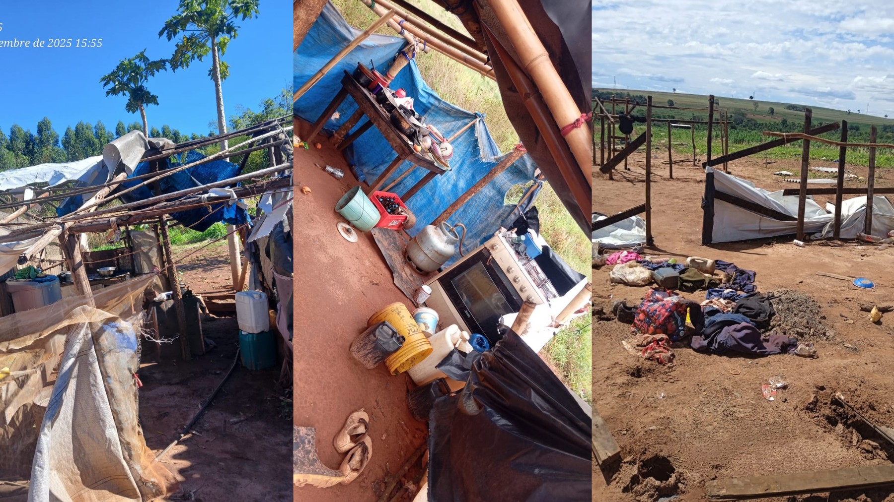 Um mês depois de se mudarem para novas terras, indígenas do Paraná perdem casas e têm escola destruída por temporal