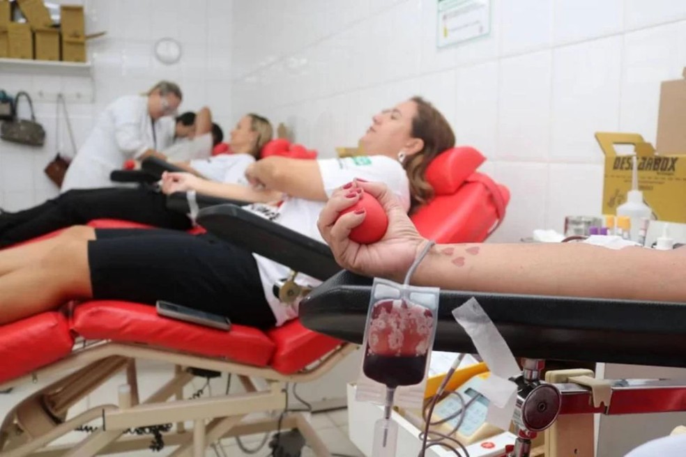Uma doação de sangue pode beneficiar até quatro pessoas — Foto: Divulgação/Prefeitura de Santos