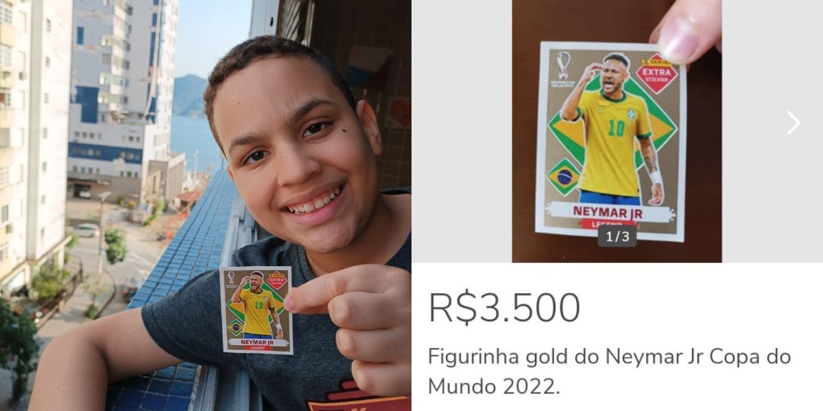 Um mês depois Preço da figurinha de Neymar despenca no mercado