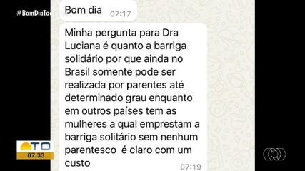 Telespectadores tiram dúvidas sobre fertilização in vitro no Bom Dia Responde