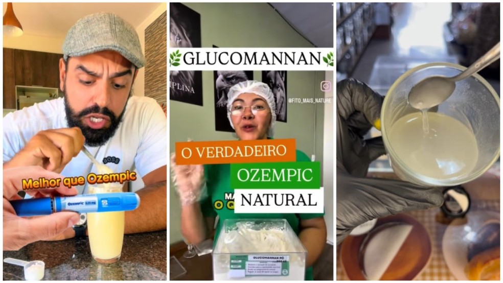 Nas redes sociais, glucomanano é apresentado como uma espécie de 'ozempic natural' — Foto: Reprodução