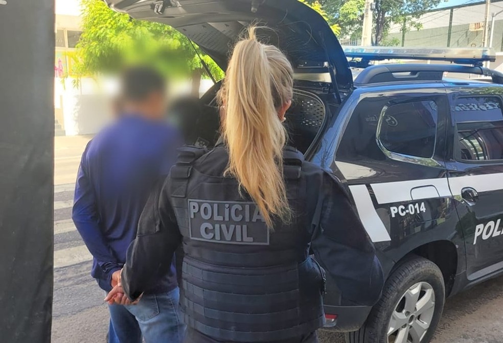 Suspeito preso em Caicó — Foto: Divulgação/Polícia Civil