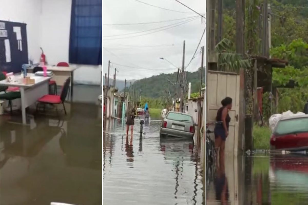 Mongaguá decreta emergência após temporal; 500 famílias resistem em deixar casas por medo de saques
