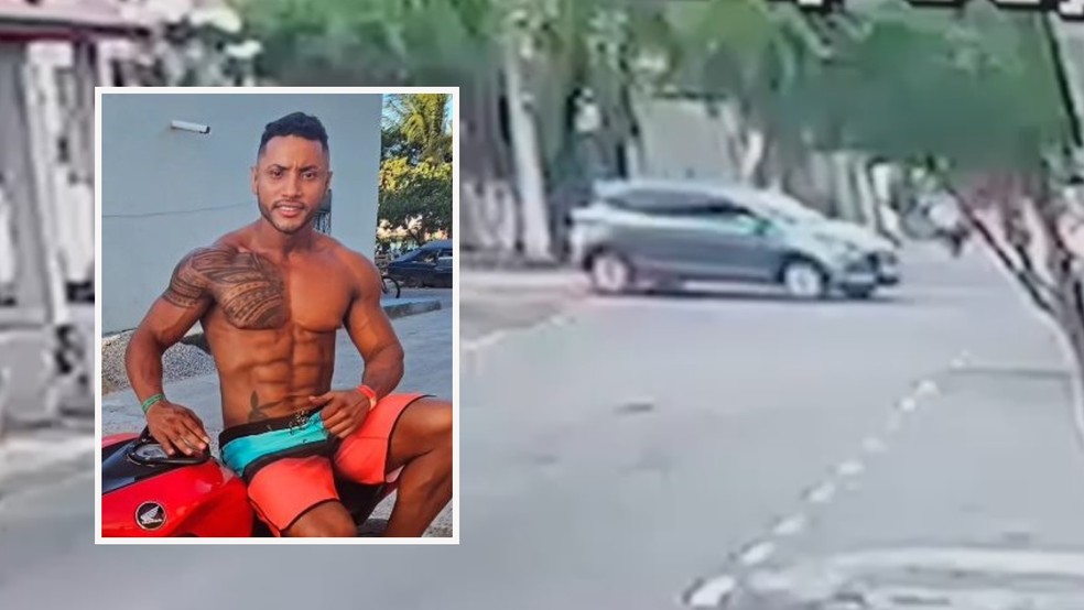 Secretaria da Segurança disse que motociclista estava em alta velocidade e o carro avançou a via preferencial. — Foto: Arquivo pessoal