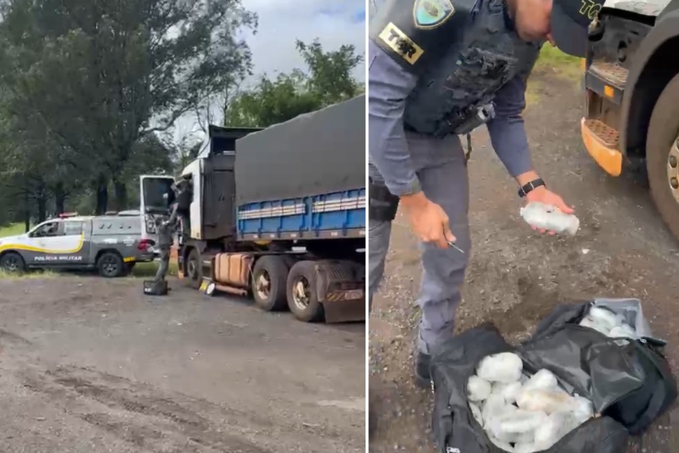 Motorista é preso ao transportar 80 pacotes de "dry" em rodovia de Presidente Prudente (SP) — Foto: Reprodução/Polícia Rodoviária