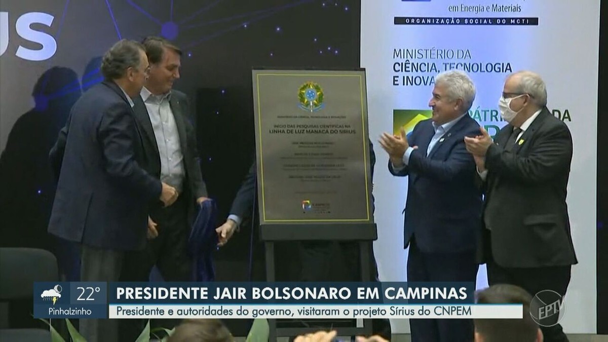 Bolsonaro inaugura linha de pesquisa do Sirius e ministro projeta  laboratório de biossegurança 4 em Campinas, Campinas e Região