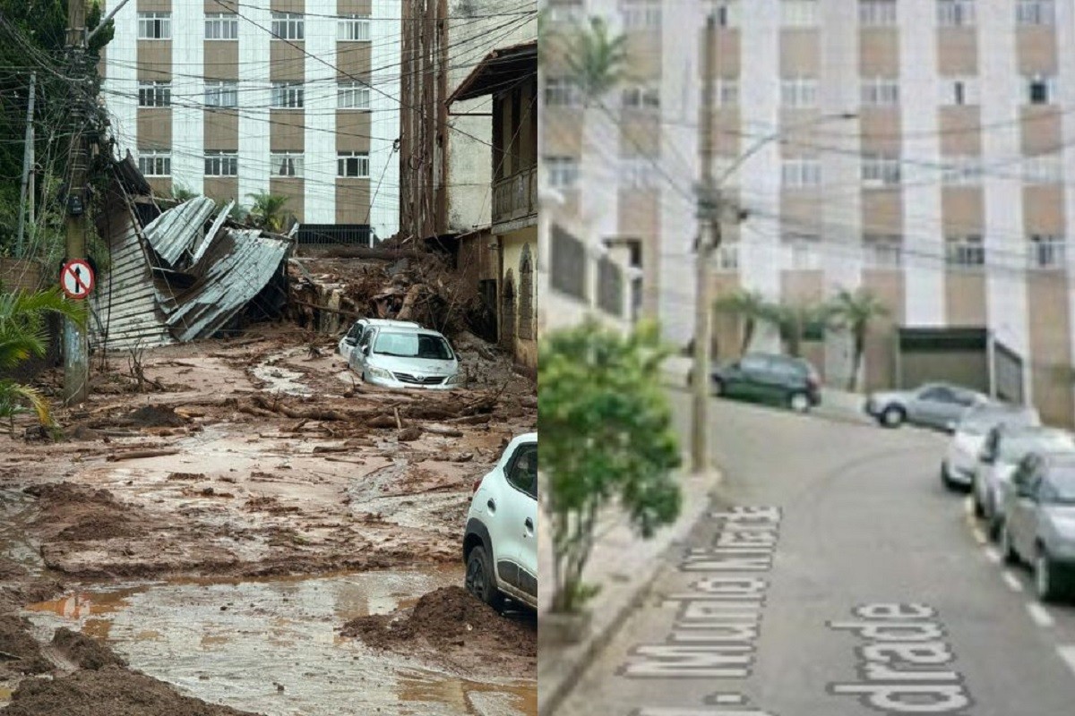 ANTES e DEPOIS: como ficaram os locais atingidos pelo temporal que deixou dezenas de mortos em MG