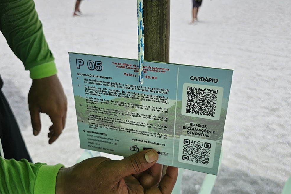 Comerciantes de Ponta Negra devem implantar cardápio digital — Foto: Camille Melo/Semurb