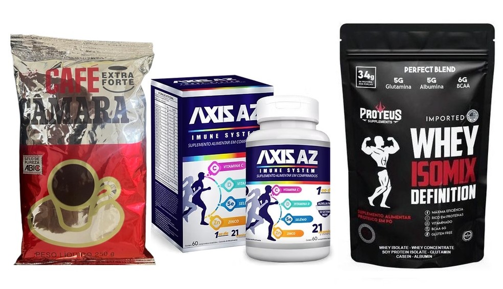 Anvisa proíbe café da marca Câmara; agência também suspendeu alimentos da Axis Nutrition e apreendeu whey irregular — Foto: Reprodução