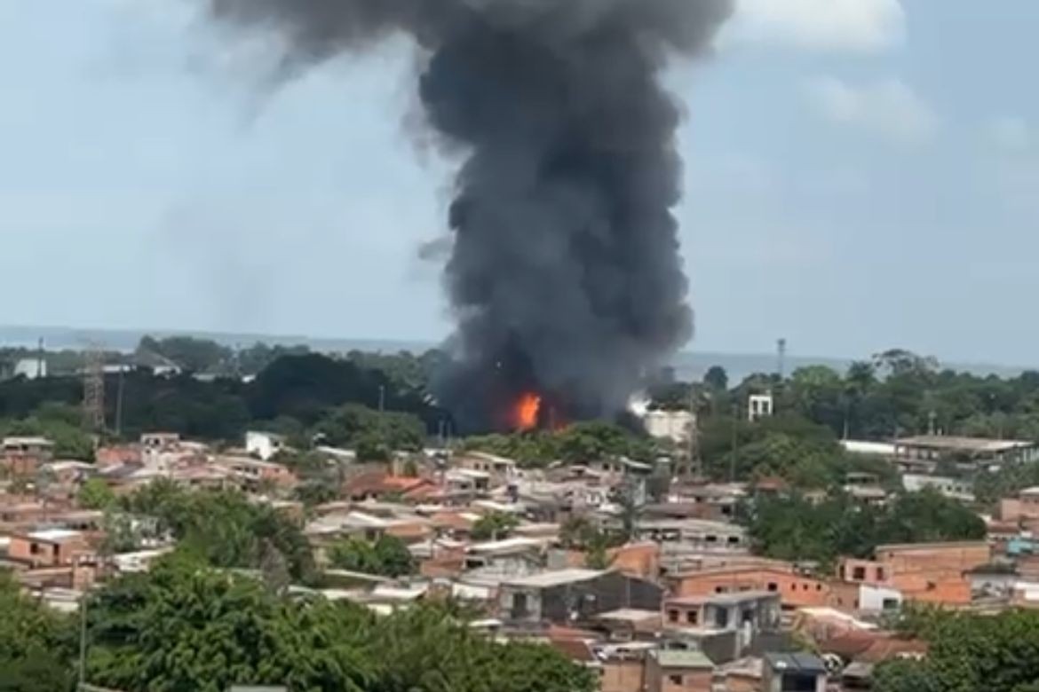 Incêndio atinge local de armazenamento de gás na Grande Belém