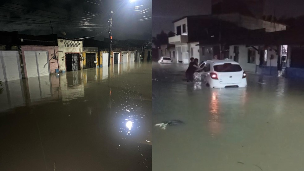 Após chuvas, casas ficam alagadas e moradores ficam ilhados no Ceará. — Foto: Reprodução