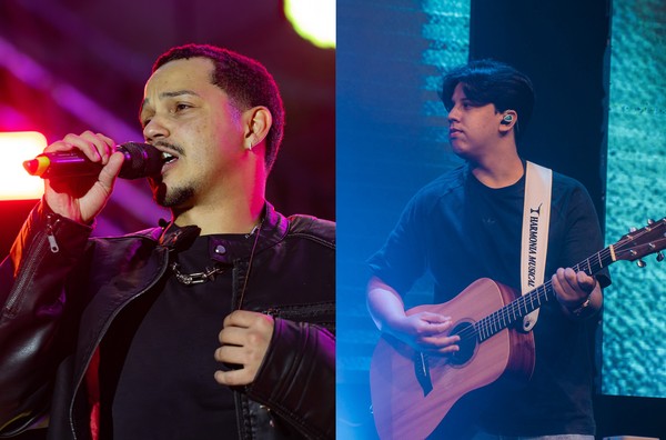 Vitinho Imperador e Thyago Lopes: compositores de "Eu me apaixonei" — Foto: Reprodução/Instagram