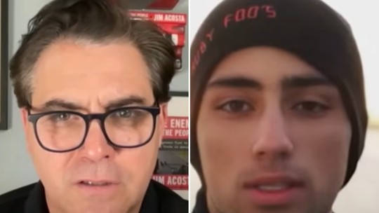 Jornalista entrevista 'clone de IA' de jovem morto em massacre nos EUA e gera críticas - Jim Acosta, ex-âncora da CNN nos Estados Unidos, publicou a conversa em seu canal do Youtube. A família de Joaquin Oliver, jovem de 17 anos morto em 2018, utilizou inteligência artificial para recriar sua imagem.