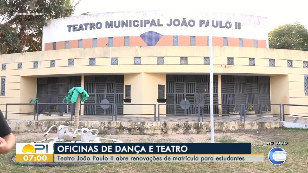 Teatro João Paulo II abre inscrições para aulas de balé, teatro e música em Teresina; veja como se matricular