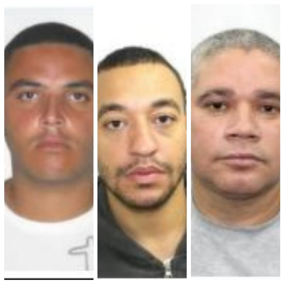 Mauricinho (E), Jomar e Suel, os novos denunciados do caso Marielle — Foto: Reprodução