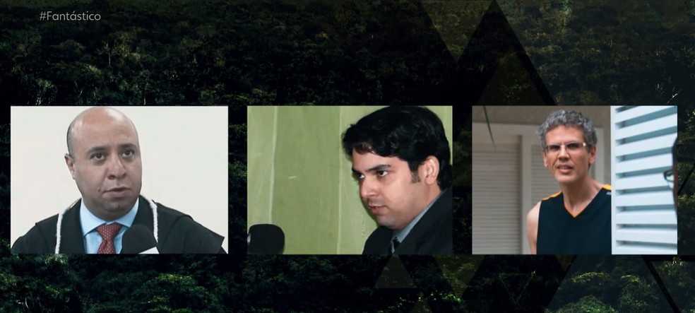 Os magistrados Fernando Machado Paropat, André Marcelo Strogenski, Rogério Barbosa de Sousa e Silva, investigados pelo TJ-BA por grilagem de terra, venda de sentenças e agiotagem — Foto: — Foto: Reprodução/TV Globo