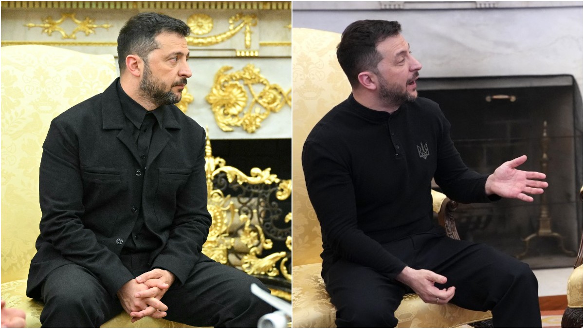 Zelensky usa roupa formal em ida à Casa Branca e Trump brinca: 'Muito bonito e estiloso'