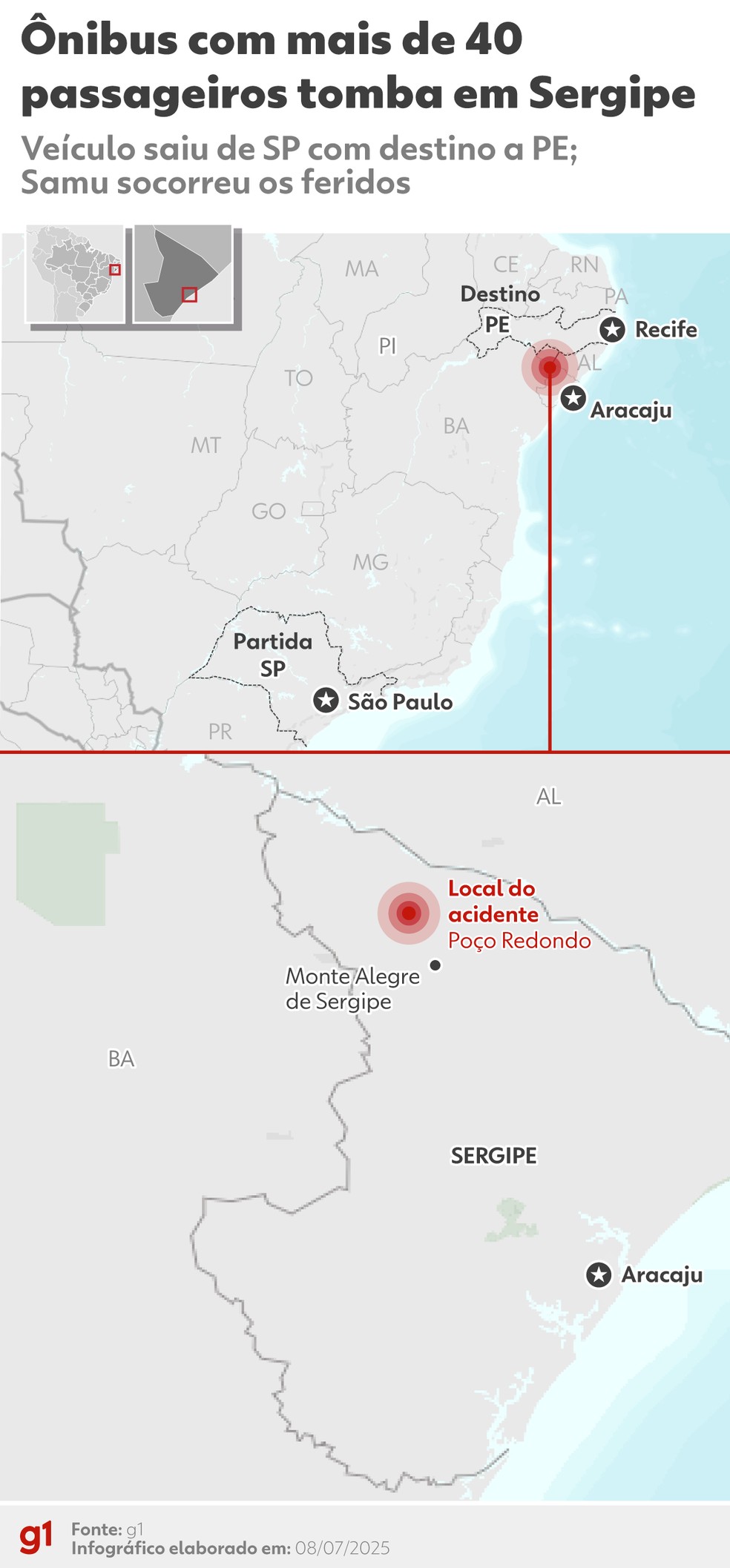 Acidente ocorreu entre os Povoados Sítios Novos e Queimada Grande, Poço Redondo — Foto: g1