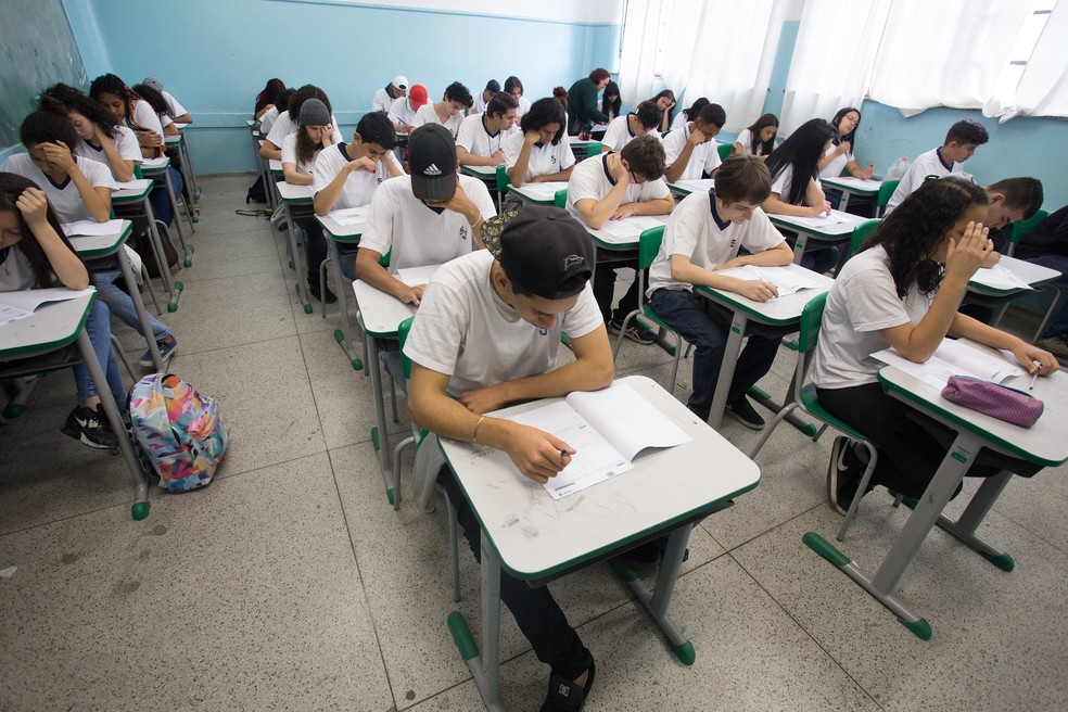 Prova Paulista começa a ser aplicada para alunos da rede estadual nesta segunda-feira  — Foto: Seduc-SP