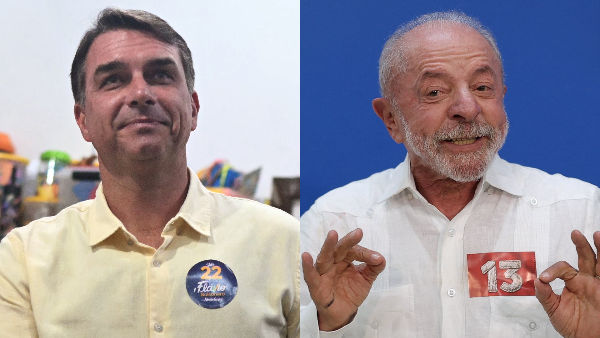 Lula vira sobre Flávio Bolsonaro em 98 cidades com apuração concluída