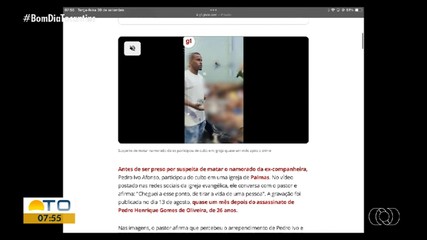 Suspeito preso por matar namorado da ex confessou crime durante culto em igreja