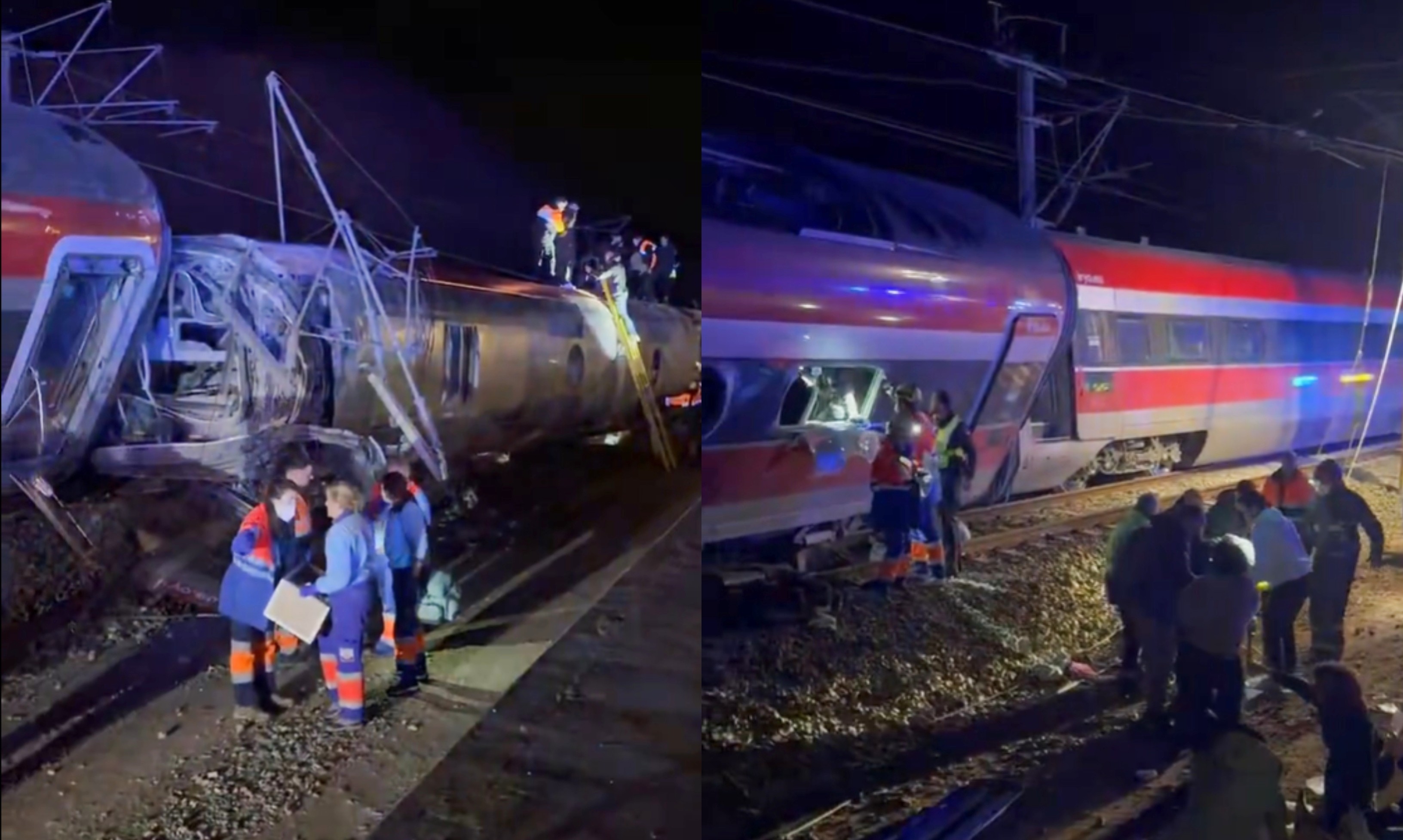 Dois trens de alta velocidade descarrilam e deixam mortos na Espanha