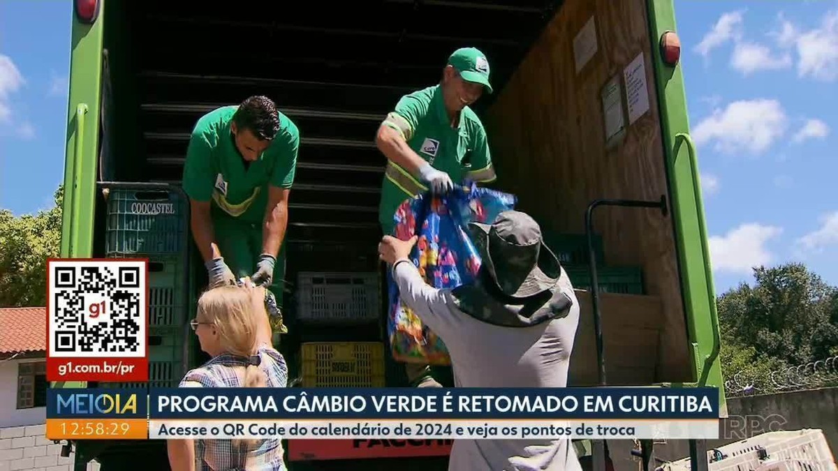 Programa de sustentabilidade permite trocar materiais recicláveis por  alimentos em Curitiba | Paraná | G1