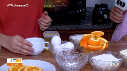 Chefe de cozinha ensina como preparar um bolo de fubá com laranja