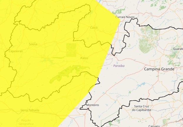 Inmet emite alerta de baixa umidade do ar para mais de 90 cidades da Paraíba