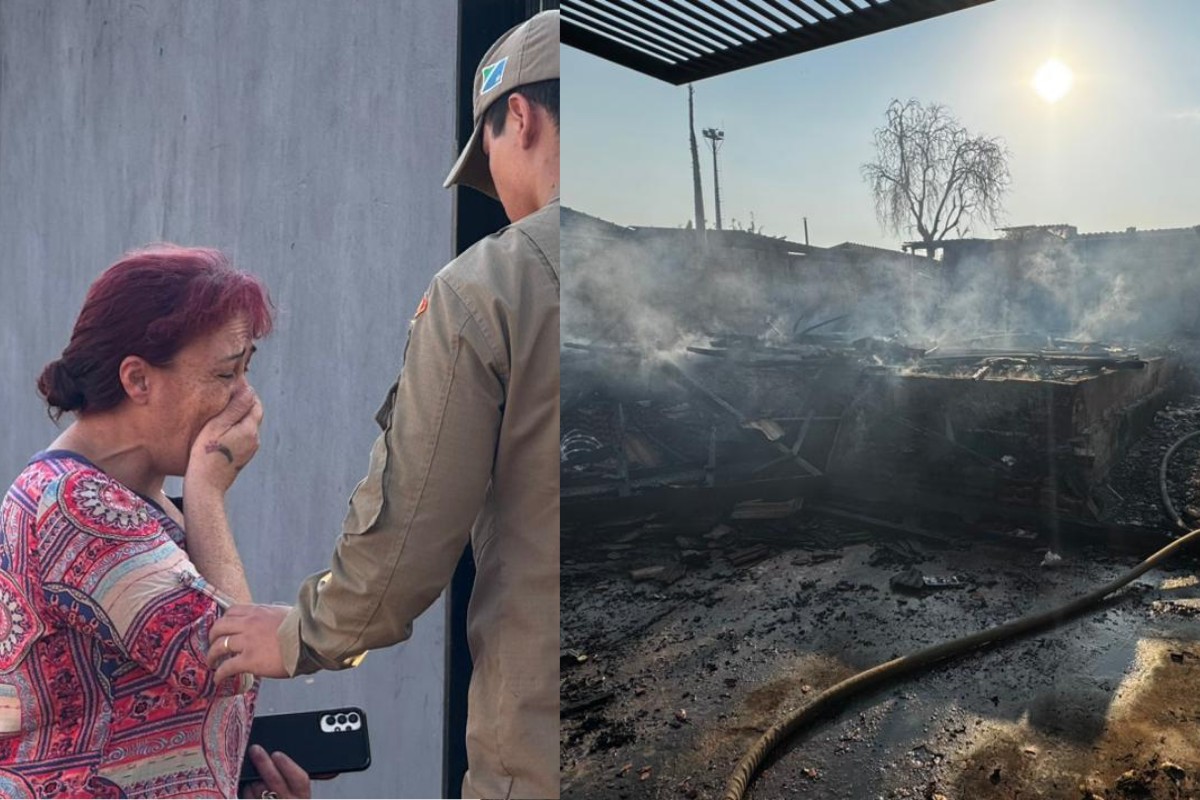 Após fim de semana fora, mulher volta para casa e encontra imóvel sendo destruído por incêndio em Campo Grande
