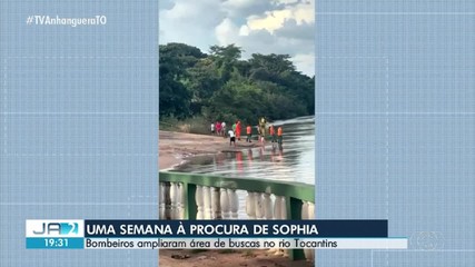 Bombeiros ampliam área de buscas por garotinha de 4 anos que desapareceu em rio no TO