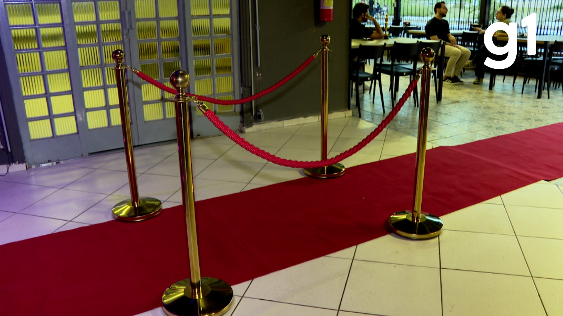 Local foi decorado para receber a torcida de 'Ainda estou aqui' e Fernanda Torres no Oscar 2025 — Foto: TVCA