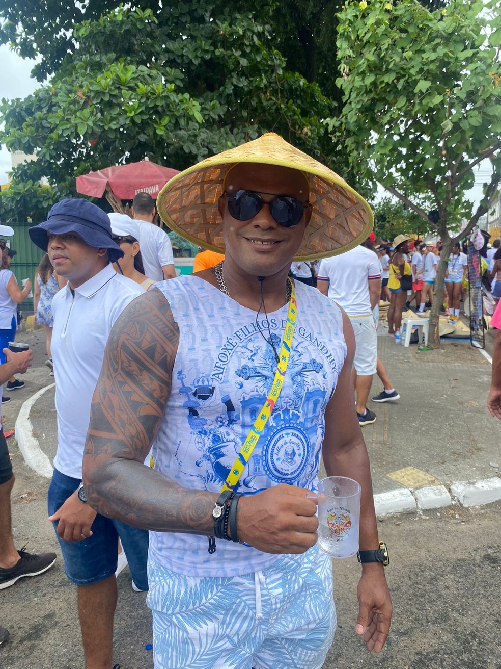 Marcelo Ramos levou pedidos de fé à Lavagem do Bonfim — Foto: Árisson Carvalho / g1 Bahia