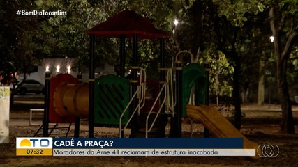 Moradores da Arne 41 reclamam de falta de estruturas na praça da quadra
