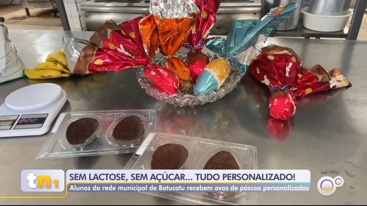 Zero lactose, diet e à base de banana e cacau: projeto distribui ovos de Páscoa personalizados para alunos com restrições alimentares