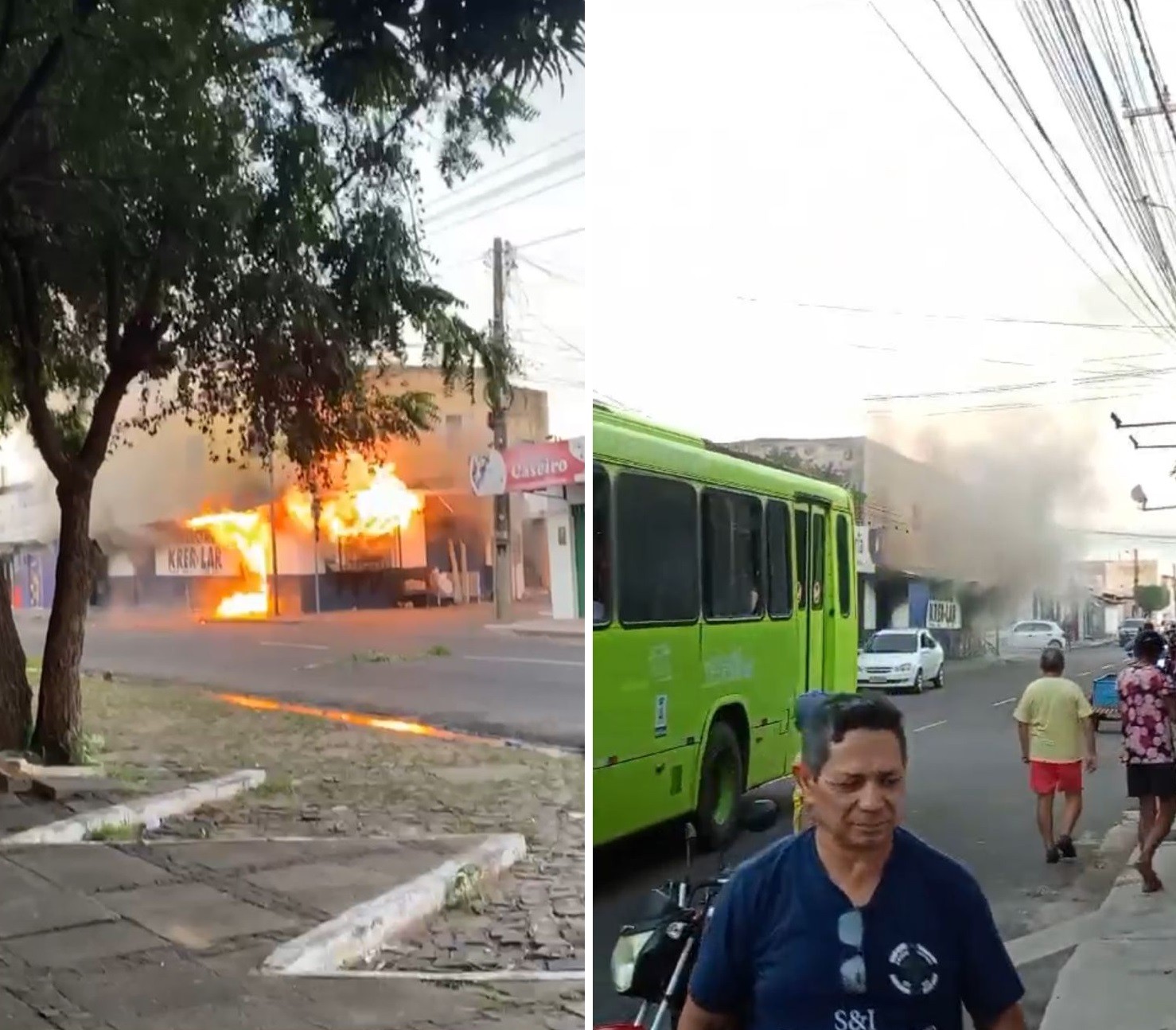 Supermercado pega fogo e registra explosões na Zona Leste de Teresina