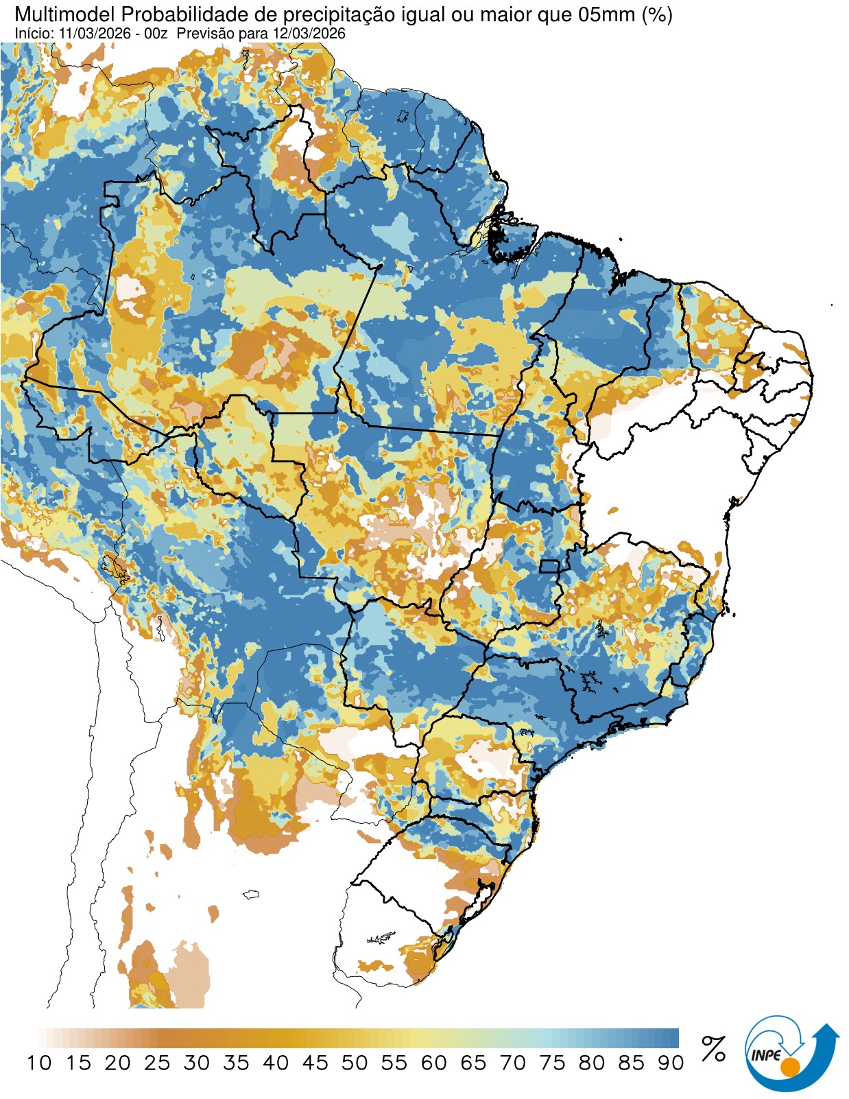 Chuva forte e temperaturas mais baixas deixam o tempo instável no Sul e Sudeste; veja previsão para todo o país