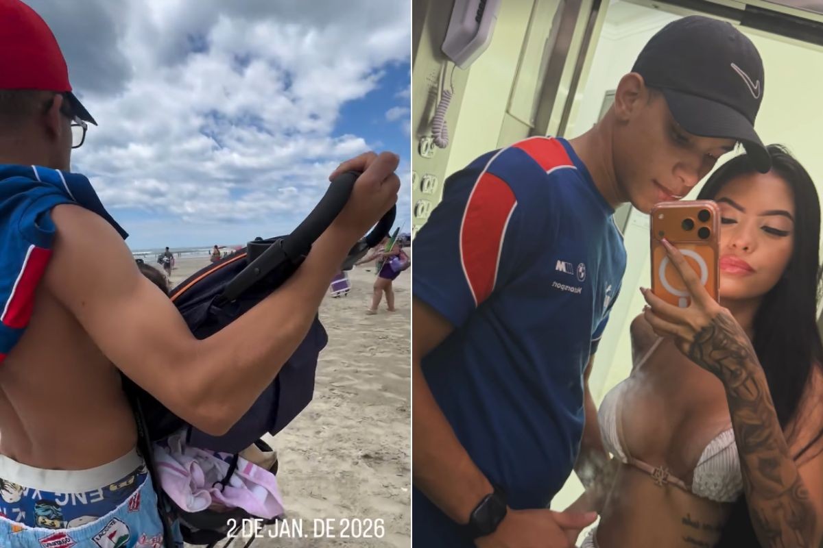 Namorada de turista que morreu afogado mostra vídeo dele na praia