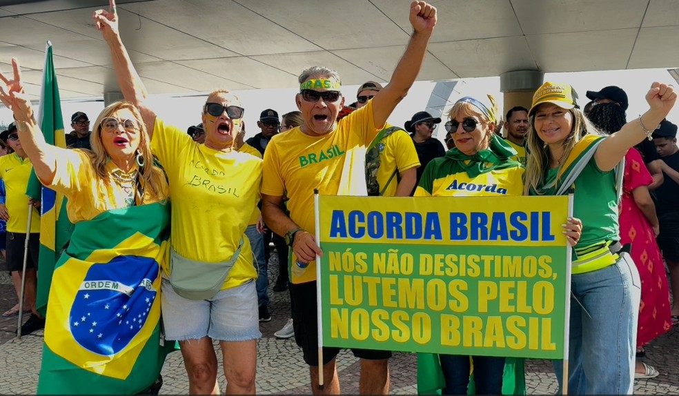 Protesto Acorda Brasil realizado em Manaus — Foto: Foto: Michel Castro/Rede Amazônica