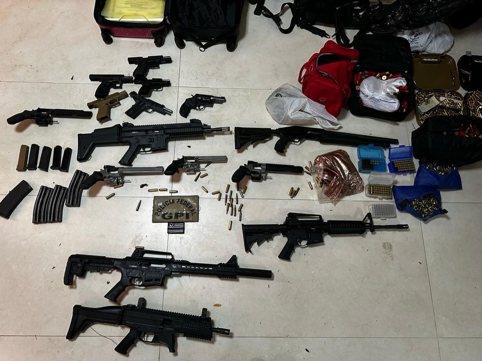 PF apreende armas durante operação em cidades de São Paulo — Foto: Polícia Federal/Divulgação