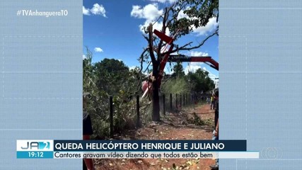Henrique & Juliano tranquilizam fãs após queda de helicóptero em fazenda de Porto Nacional