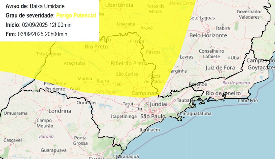 Piracicaba soma 6,2 milímetros de chuva e tem agosto mais seco dos últimos cinco anos, aponta Esalq-USP