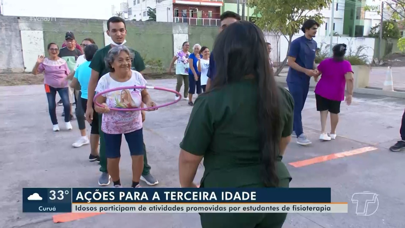 Estudantes de fisioterapia celebram Dia do Idoso com atividades de saúde e integração