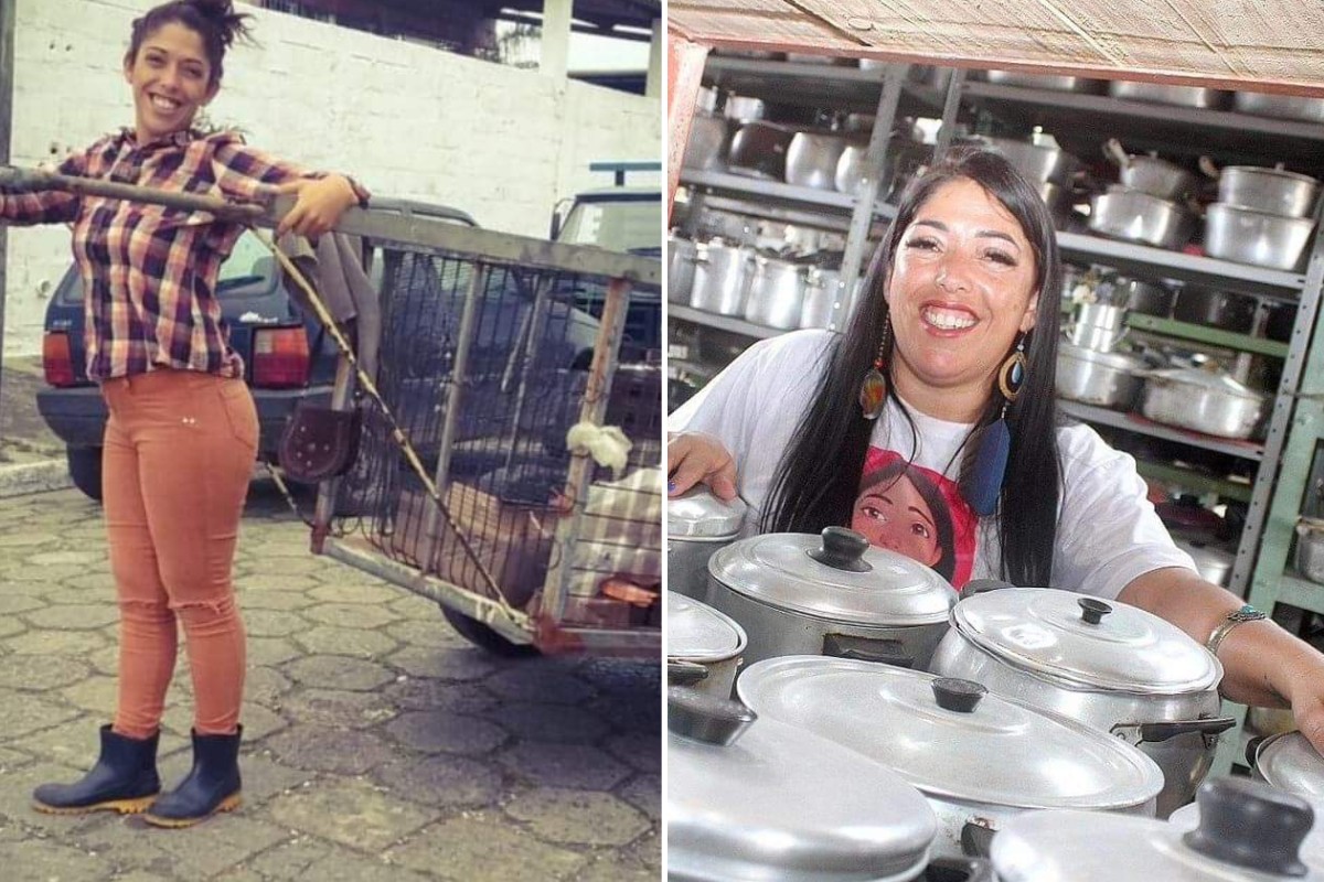 Mulher que herdou o ferro-velho do pai ganha até R$ 25 mil por mês vendendo panelas e recicláveis