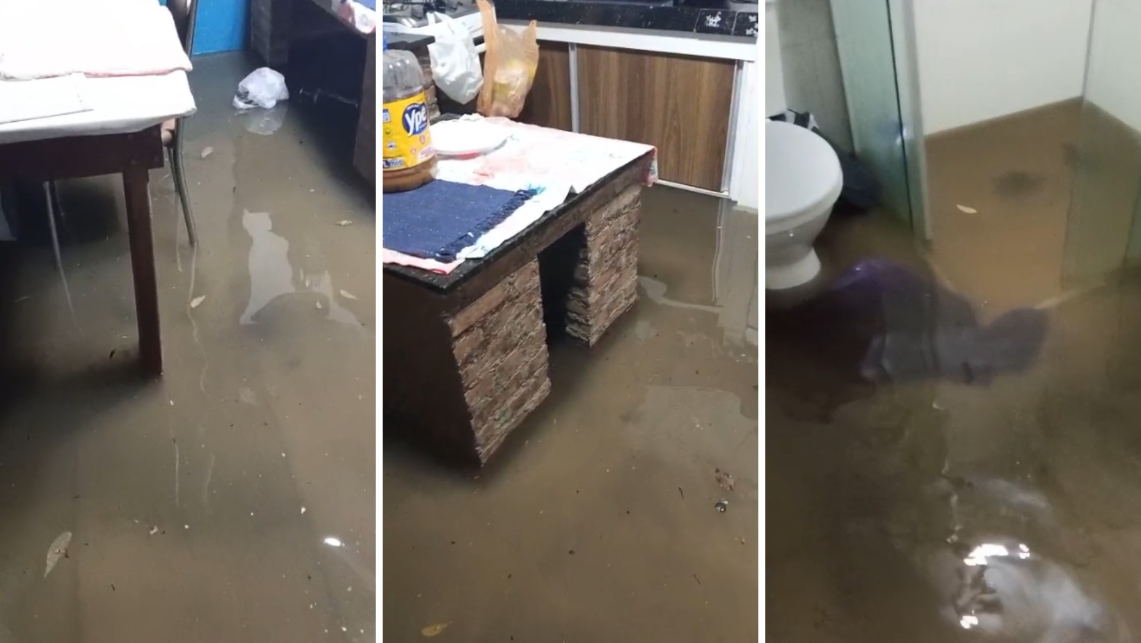 Temporal alaga casas e moradores perdem móveis no Jardim Imperial, na Zona Sul de São José dos Campos