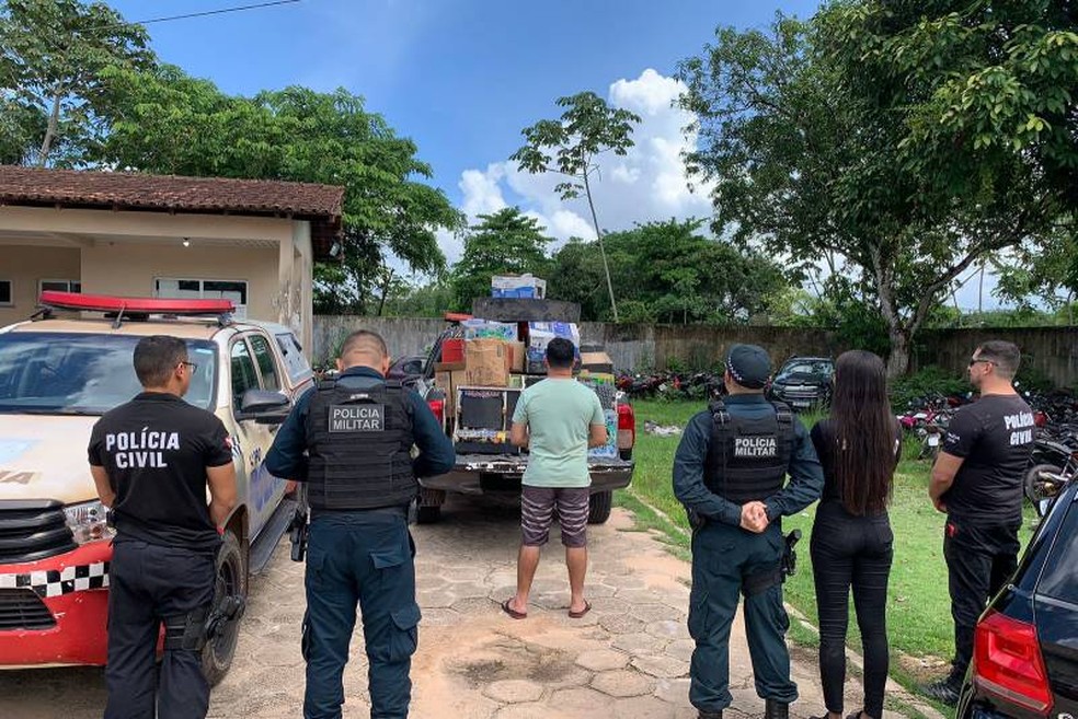 Homem é preso suspeito de exploração ilegal de jogos de azar no Pará. — Foto: Reprodução / Agência Pará
